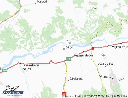 MICHELIN Cârța map - ViaMichelin