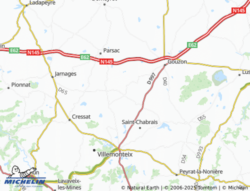 Carte MICHELIN Gouzougnal - ViaMichelin