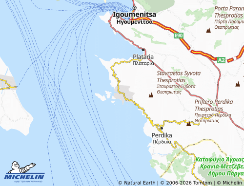 MICHELIN Syvota map - ViaMichelin