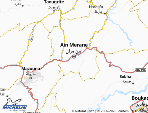Carte MICHELIN Ain Merane - ViaMichelin