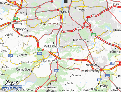 MICHELIN Praha 12 map - ViaMichelin