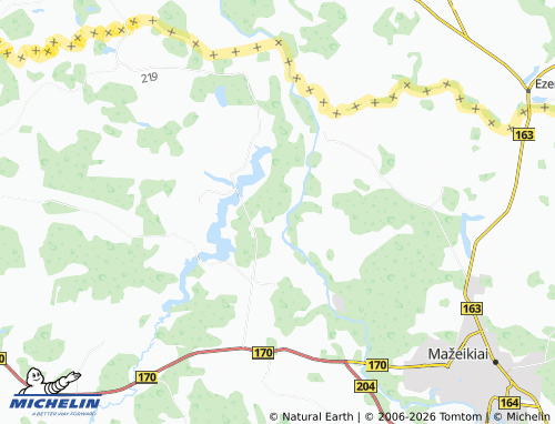 Mapa MICHELIN Kuodžiai - ViaMichelin