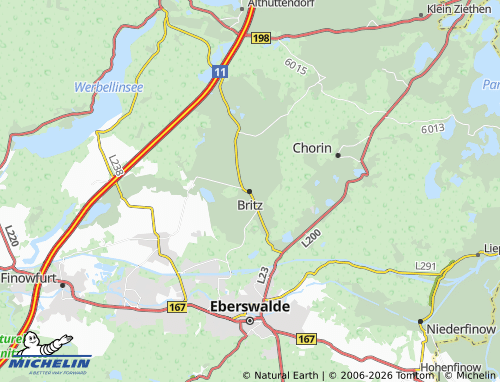Mappa MICHELIN Britz - ViaMichelin