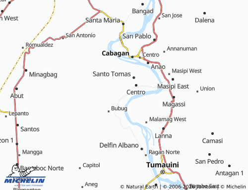MICHELIN Calanigan Norte map - ViaMichelin