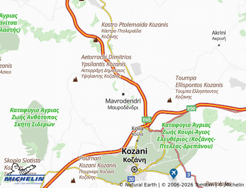 Carte MICHELIN Mavrodendri - ViaMichelin