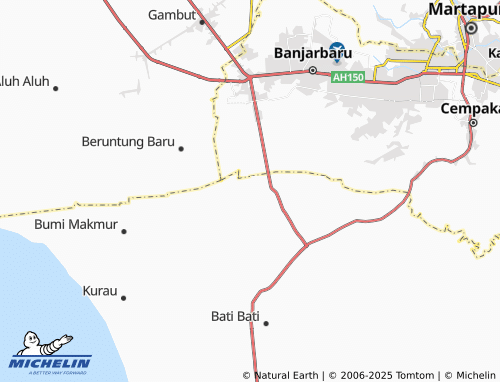 MICHELIN Pandahan map - ViaMichelin