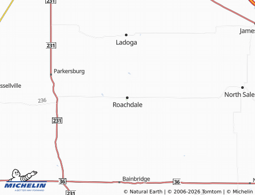 Mappa MICHELIN Roachdale - ViaMichelin