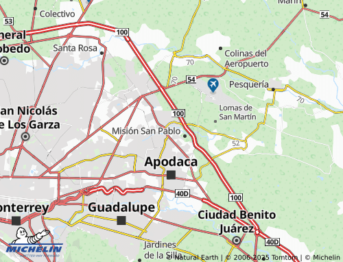 MICHELIN Privada Dominio map - ViaMichelin