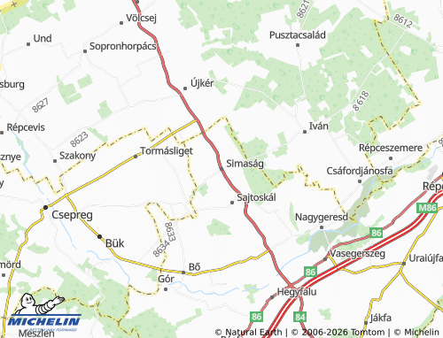 Mapa MICHELIN Simaság - ViaMichelin