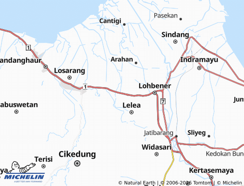MICHELIN-Landkarte Kijaran Wetan - ViaMichelin