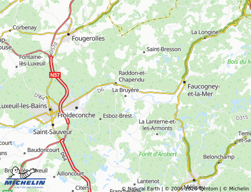 MICHELIN La Bruyère map - ViaMichelin