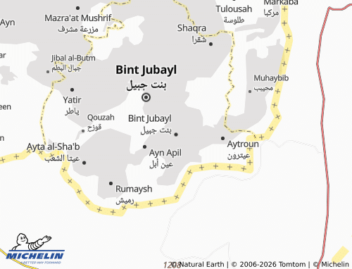 MICHELIN-Landkarte Bint Jubayl - ViaMichelin