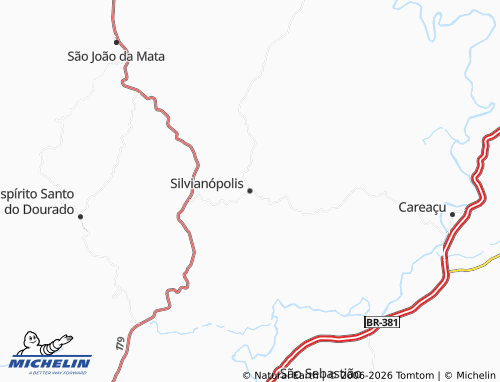 Carte MICHELIN Silvianópolis - ViaMichelin