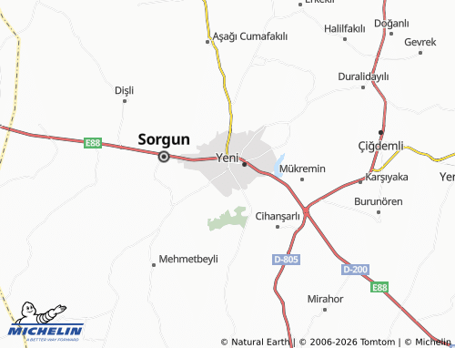 MICHELIN Güzelyurt map - ViaMichelin