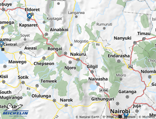 MICHELIN-Landkarte Rift Valley - ViaMichelin