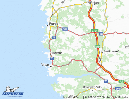 Kaart MICHELIN Fuškulin - ViaMichelin