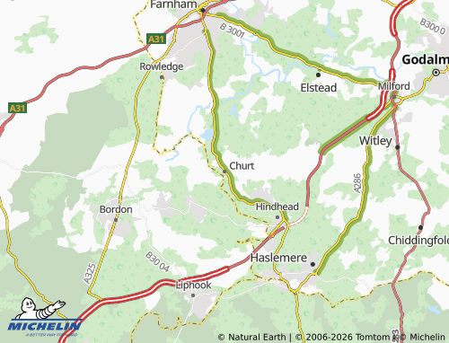Carte MICHELIN Churt - ViaMichelin