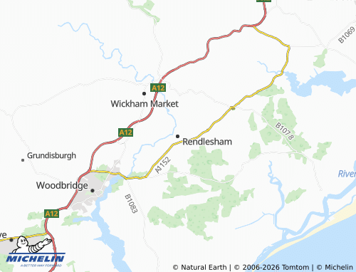 Carte MICHELIN Rendlesham - ViaMichelin