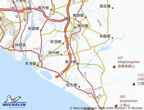 Mappa MICHELIN shou yuan - ViaMichelin