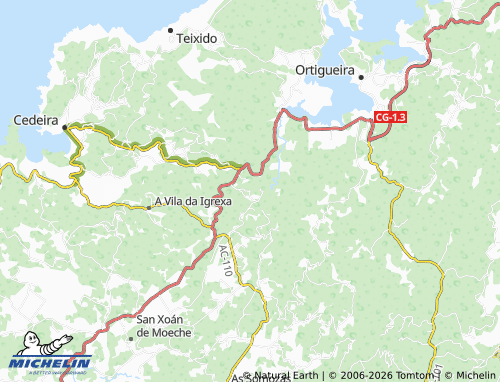 Kaart MICHELIN Pereiros - ViaMichelin