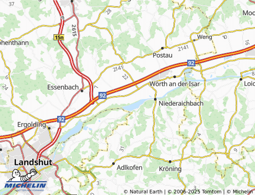 MICHELIN Unterahrain map - ViaMichelin
