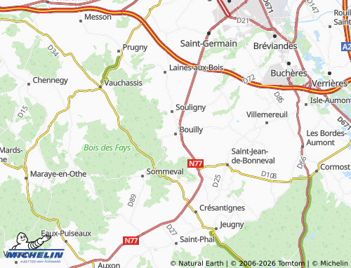 Mappa MICHELIN Bouilly - ViaMichelin