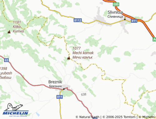 MICHELIN Rakita map - ViaMichelin