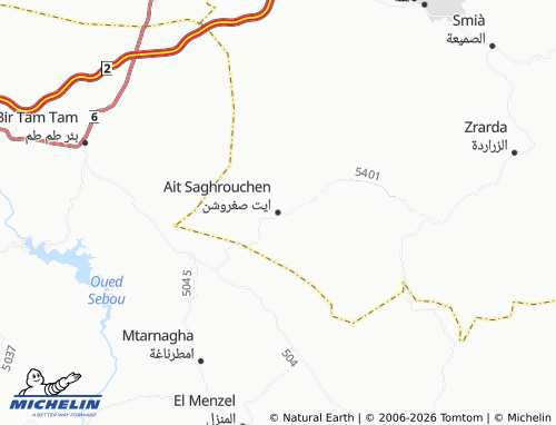 MICHELIN Ayt Saghroushin map - ViaMichelin