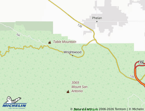 Mappa MICHELIN Wrightwood - ViaMichelin