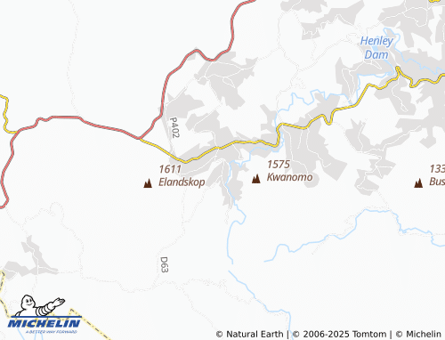 MICHELIN Nzondweni map - ViaMichelin