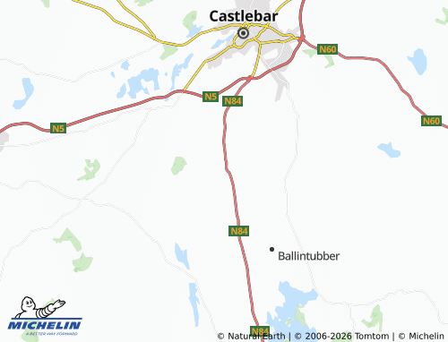 Carte MICHELIN Ballyhean - ViaMichelin