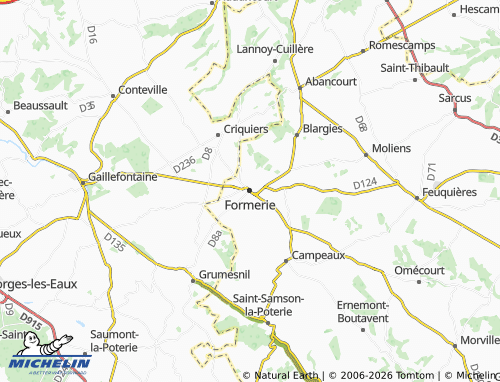 Mappa MICHELIN Formerie - ViaMichelin