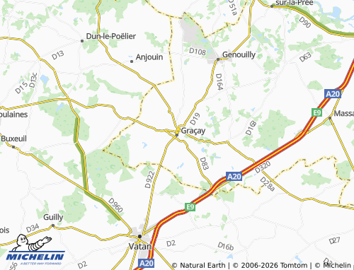 Mappa MICHELIN Graçay - ViaMichelin
