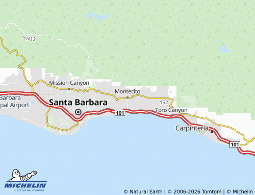 Mapa MICHELIN Montecito - ViaMichelin