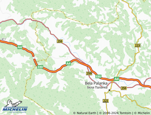 Mapa MICHELIN Crvena Reka - ViaMichelin