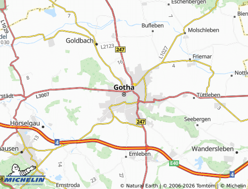 Kaart MICHELIN Gotha - ViaMichelin
