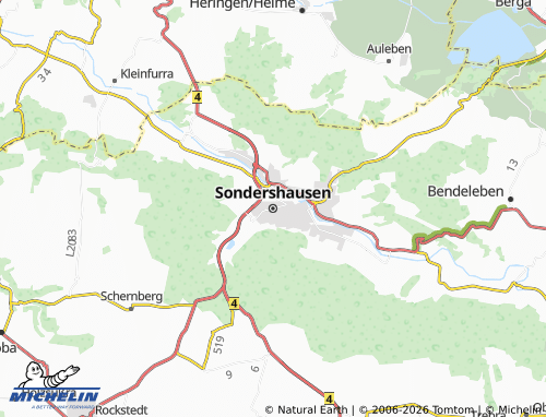MICHELIN Sondershausen map - ViaMichelin