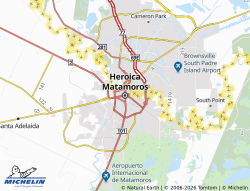 Mappa MICHELIN Heroica Matamoros - ViaMichelin