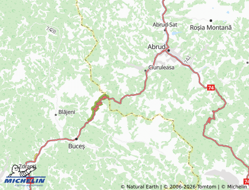 MICHELIN Mătișești map - ViaMichelin