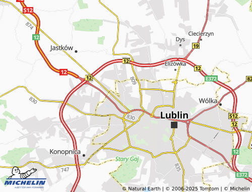 MICHELIN Sławin map - ViaMichelin