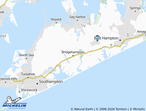 Mapa MICHELIN Bridgehampton - ViaMichelin
