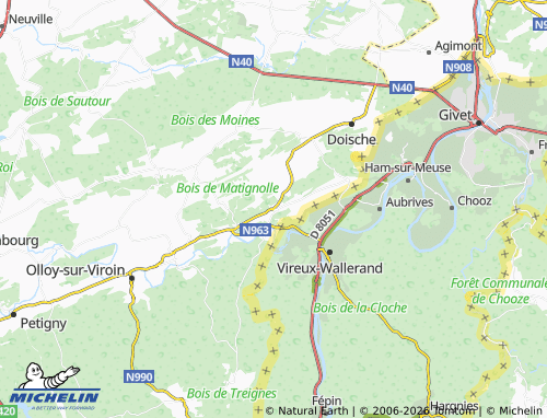 MICHELIN Mazée map - ViaMichelin