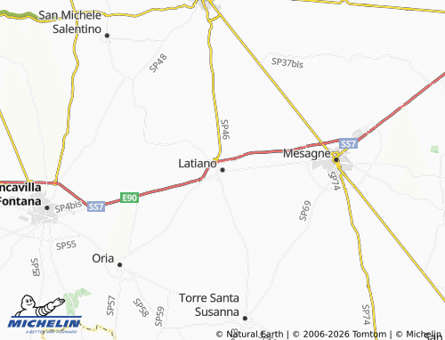 MICHELIN Latiano map - ViaMichelin