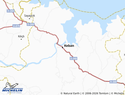 MICHELIN Keban map - ViaMichelin