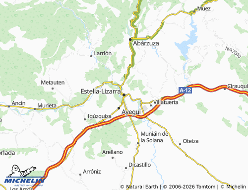 MICHELIN Estella-Lizarra map - ViaMichelin