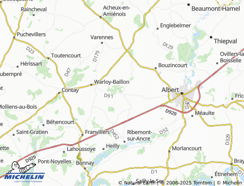 Carte MICHELIN Hénencourt - ViaMichelin