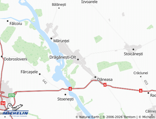 Kaart MICHELIN Drăgănești-Olt - ViaMichelin