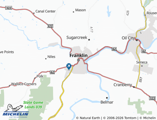 Mappa MICHELIN Franklin - ViaMichelin
