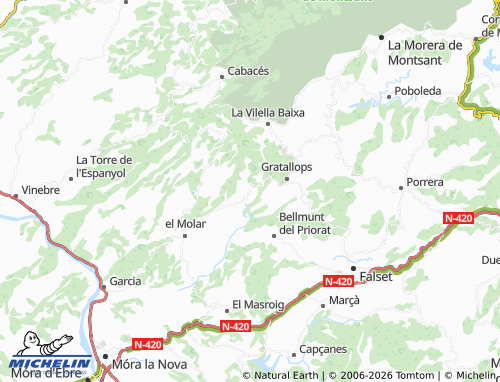 Carte MICHELIN El Lloar - ViaMichelin