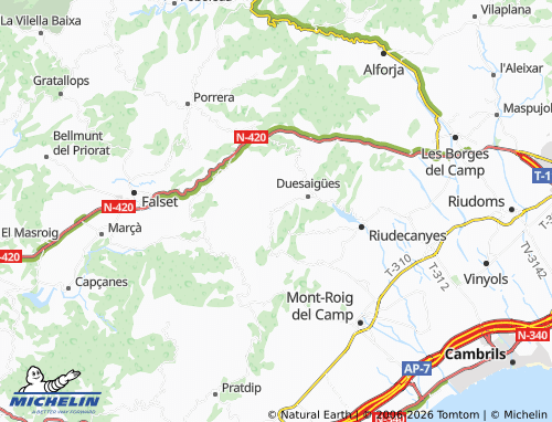MICHELIN-Landkarte L'Argentera - ViaMichelin